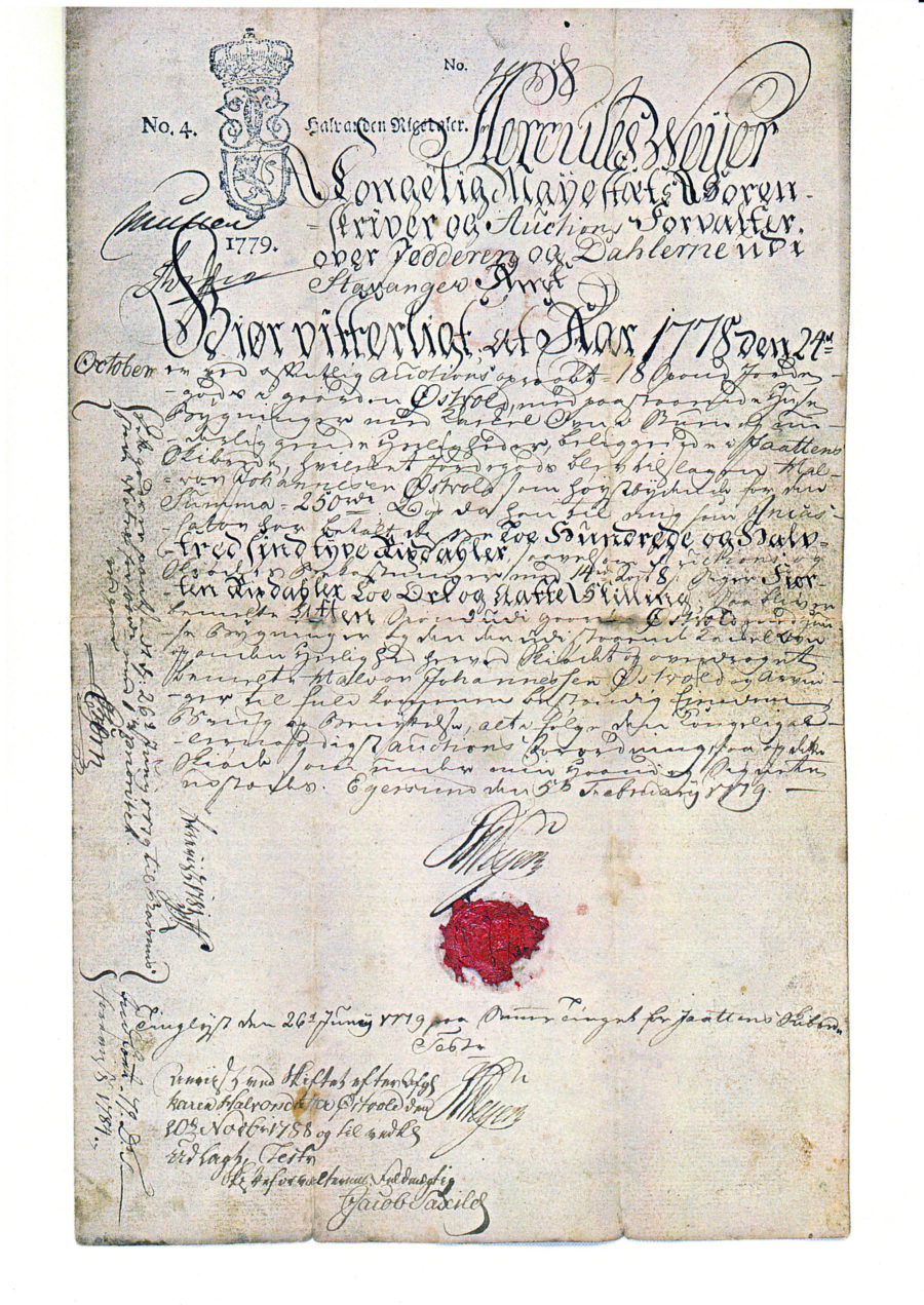 Auksjonskontrakt-1779